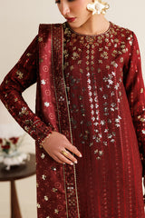 EMBROIDERED RAW SILK UR-7070
