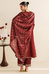EMBROIDERED RAW SILK UR-7070