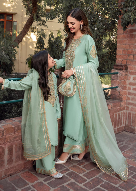 RANG-E-HAYA - ZAREEN MINT GREEN KIDS