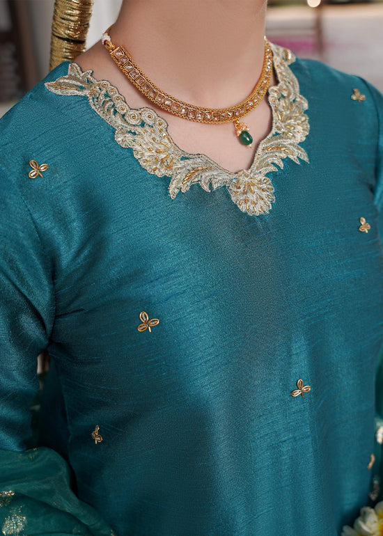 RANG-E-HAYA - SANDALI TEAL BLUE KIDS