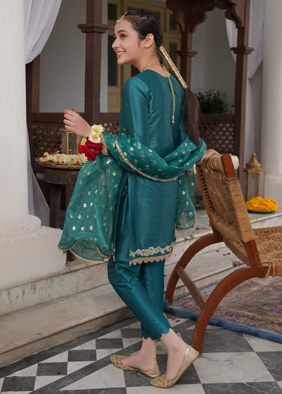 RANG-E-HAYA - SANDALI TEAL BLUE KIDS