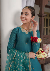 RANG-E-HAYA - SANDALI TEAL BLUE KIDS