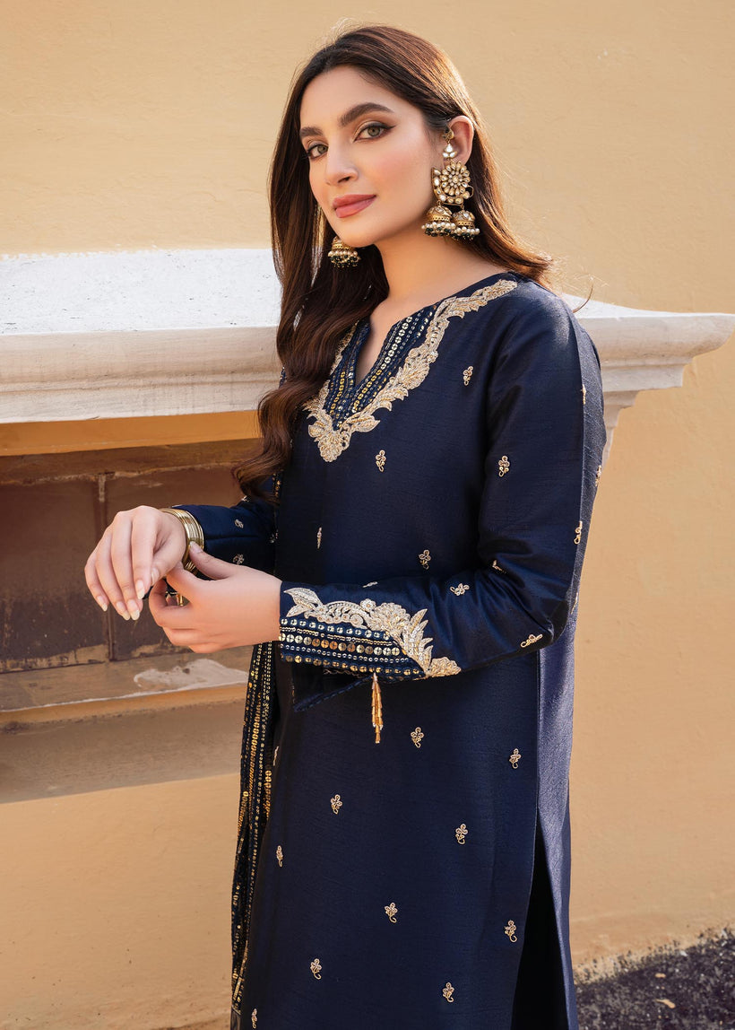 RANG-E-HAYA - SANDALI (NAVY BLUE)