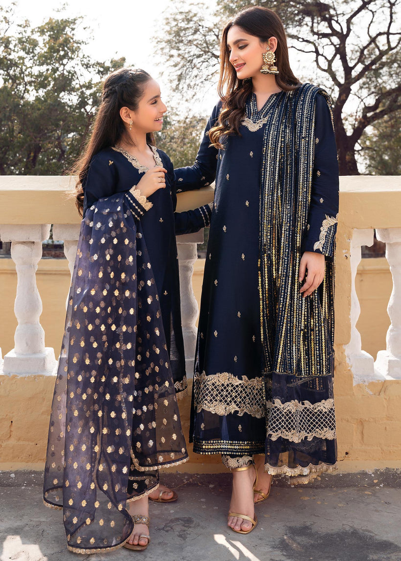 RANG-E-HAYA - SANDALI (NAVY BLUE)