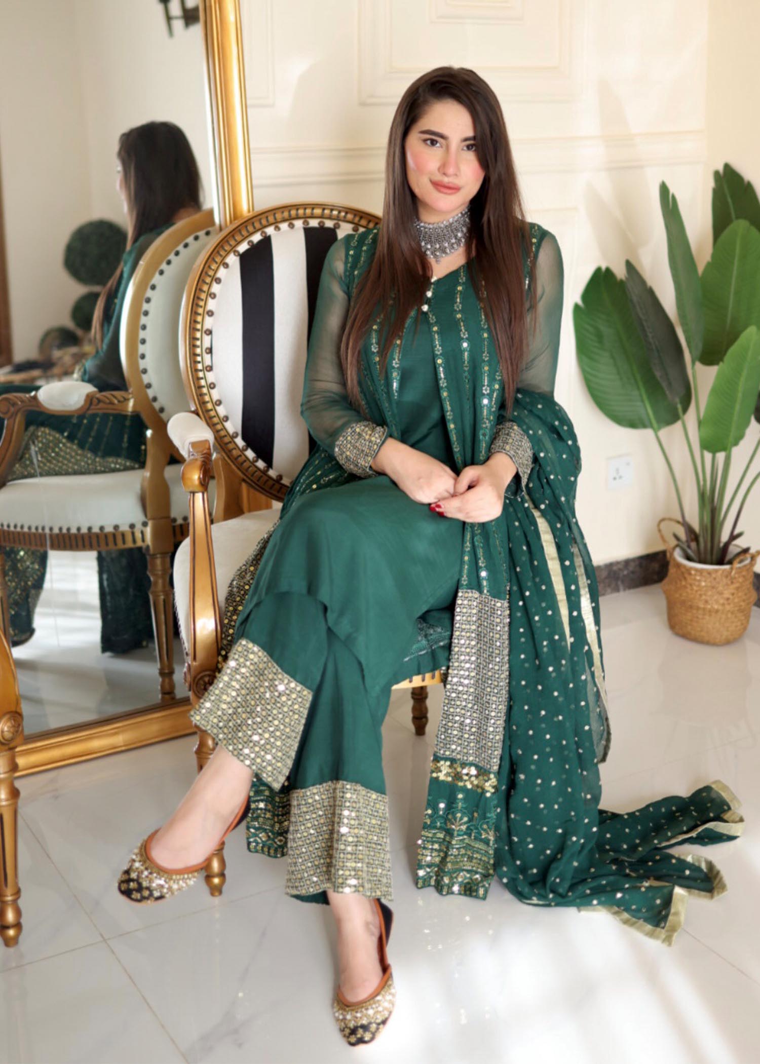 RANG-E-HAYA - ANCHAL (BOTTLE GREEN)