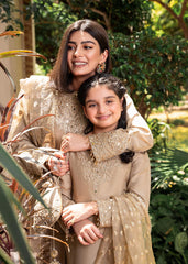 RANG-E-HAYA - SHIREEN BEIGE GOLD KIDS