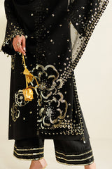 EMBROIDERED RAW SILK UR-7065