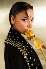 EMBROIDERED RAW SILK UR-7065