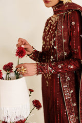 EMBROIDERED RAW SILK UR-7070