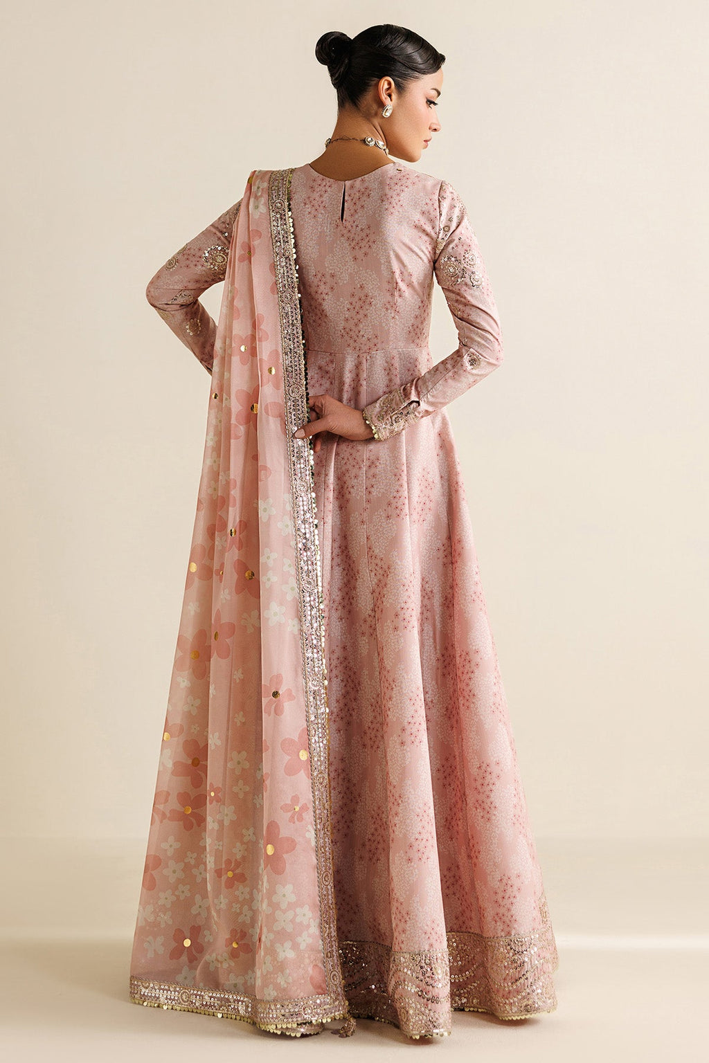 EMBROIDERED RAW SILK UR-7067