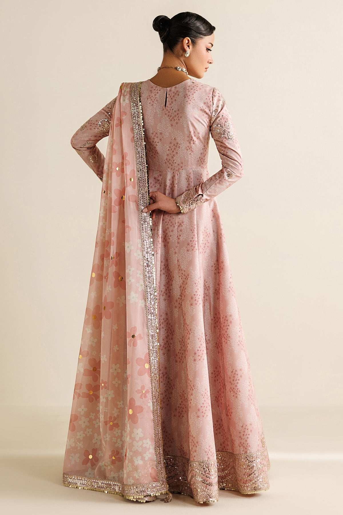 EMBROIDERED RAW SILK UR-7067