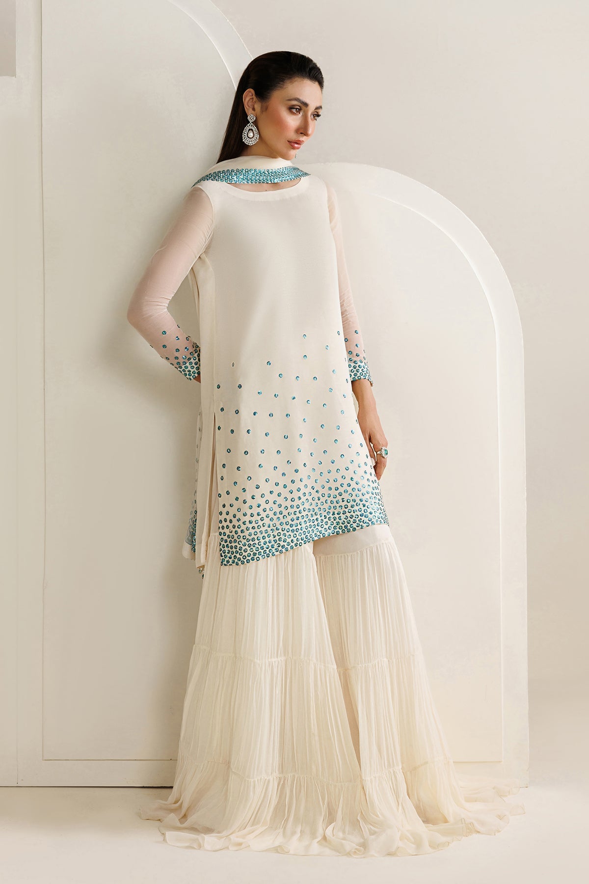 EMBROIDERED CHIFFON UC-3133