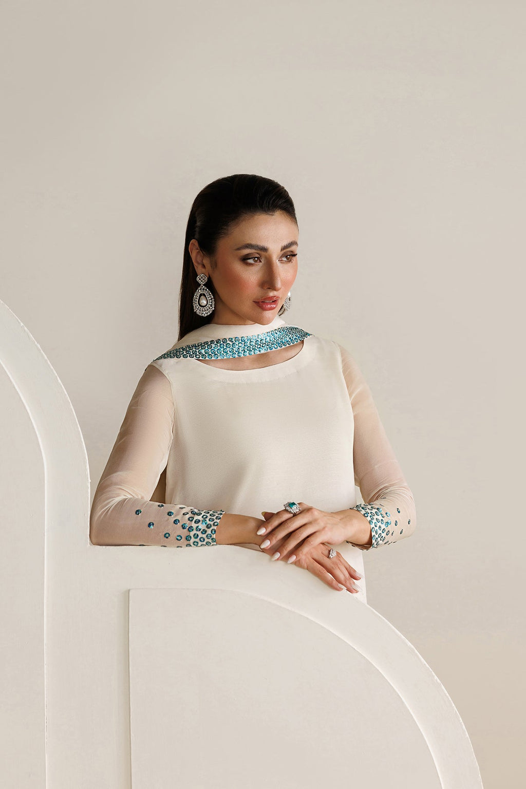 EMBROIDERED CHIFFON UC-3133