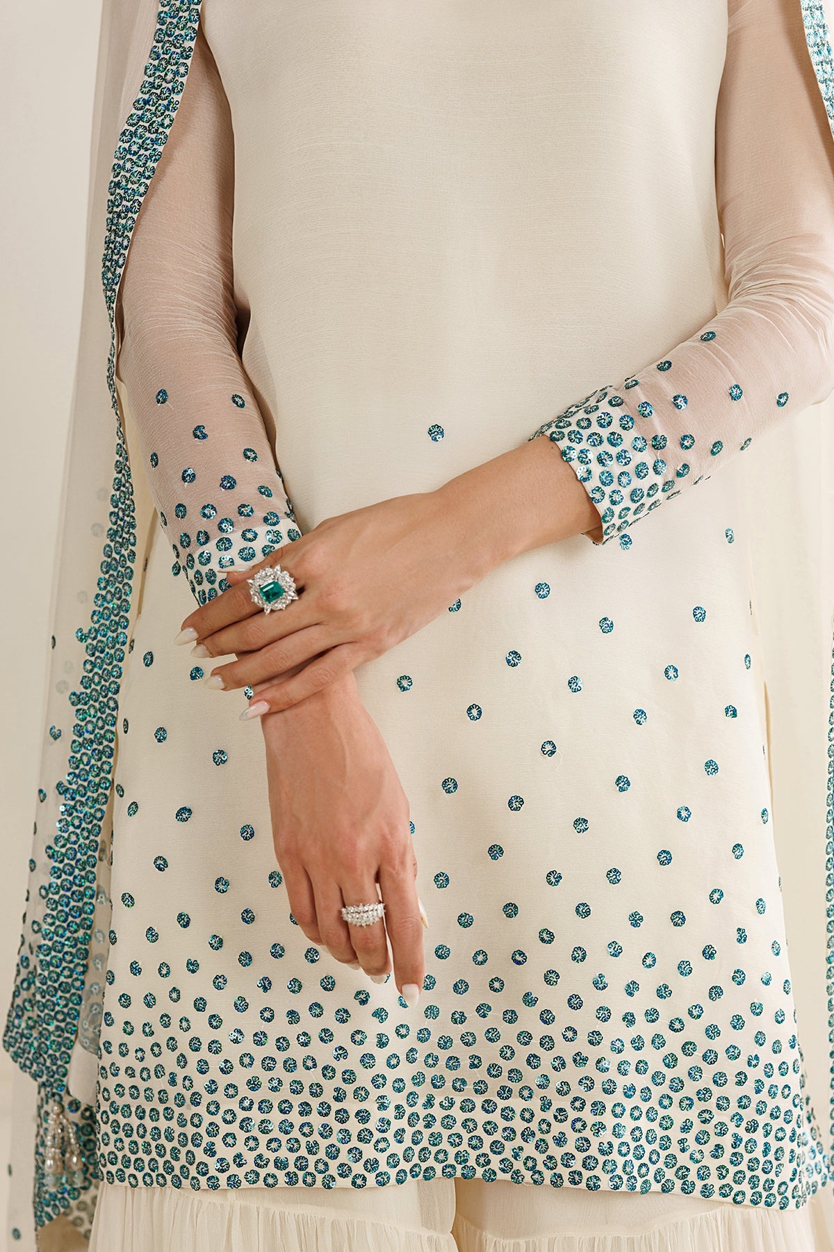 EMBROIDERED CHIFFON UC-3133