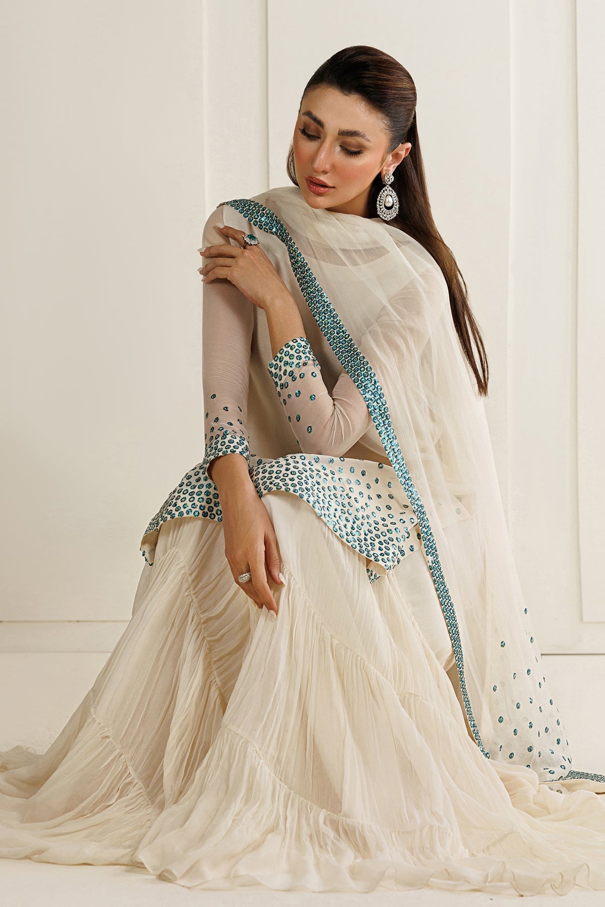 EMBROIDERED CHIFFON UC-3133