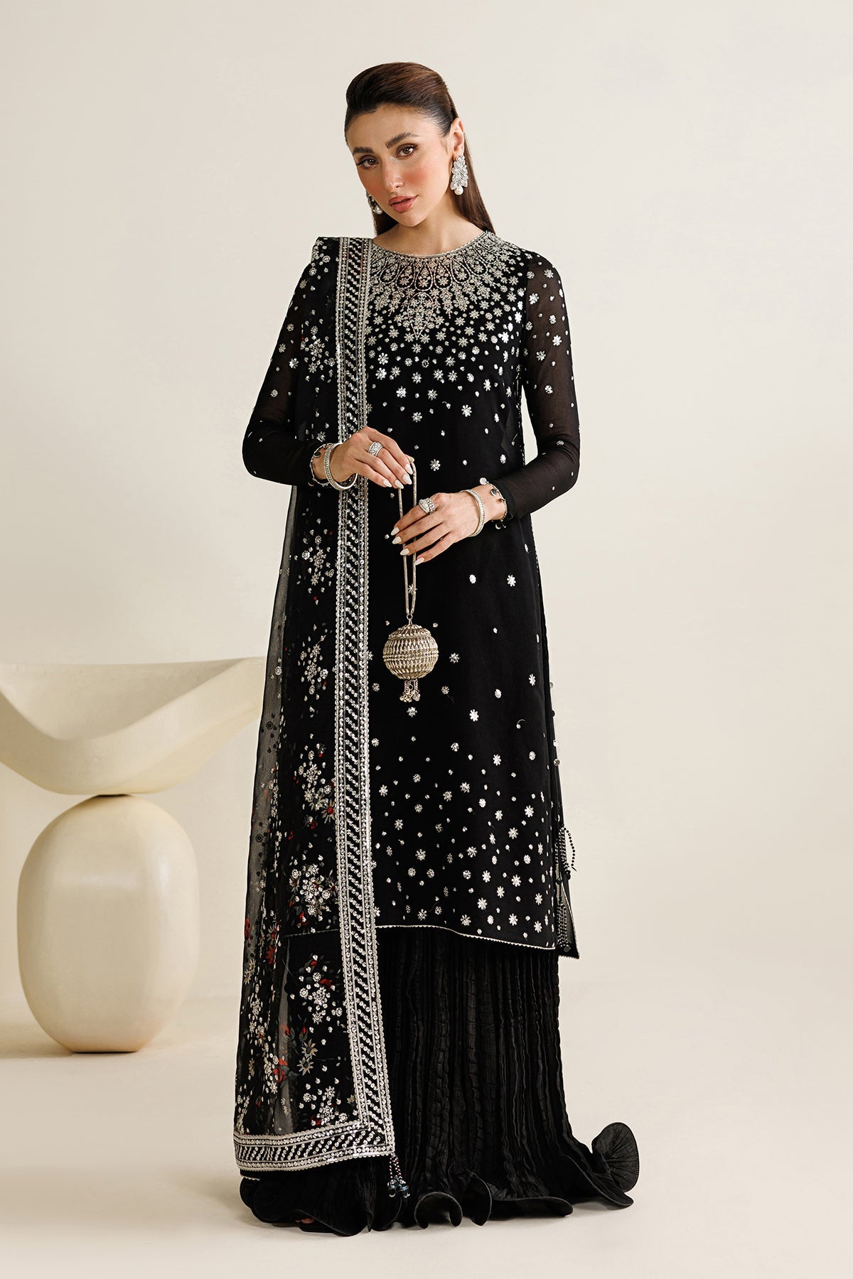 EMBROIDERED CHIFFON UC-3127