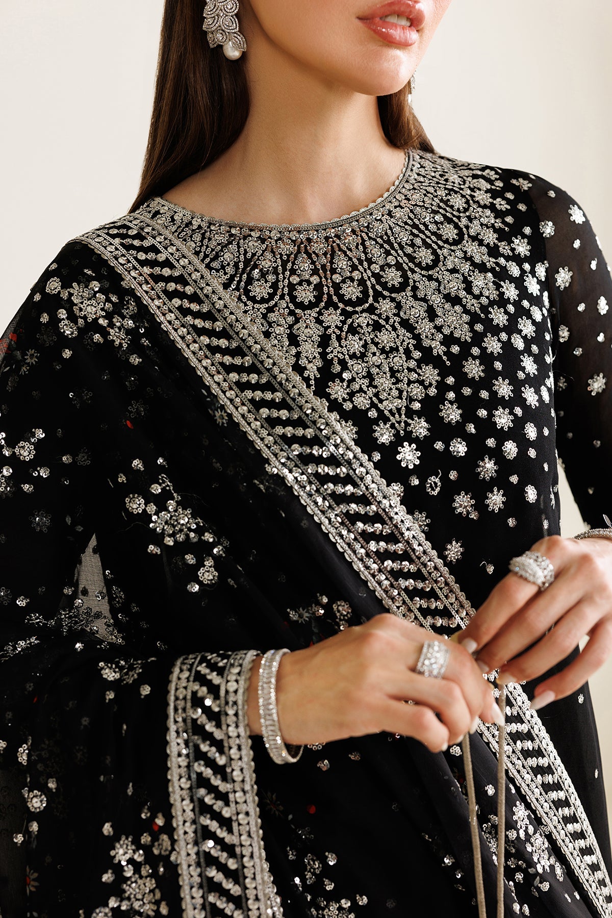 EMBROIDERED CHIFFON UC-3127