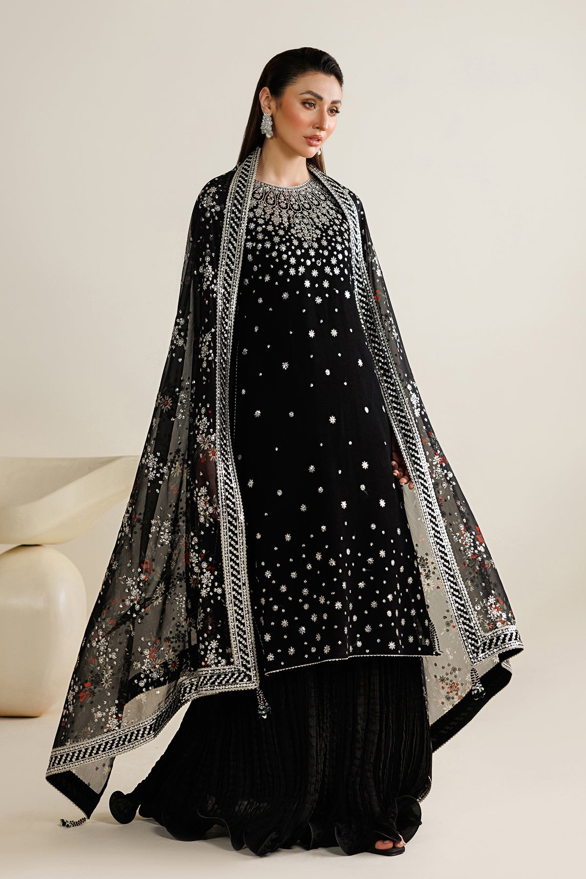 EMBROIDERED CHIFFON UC-3127