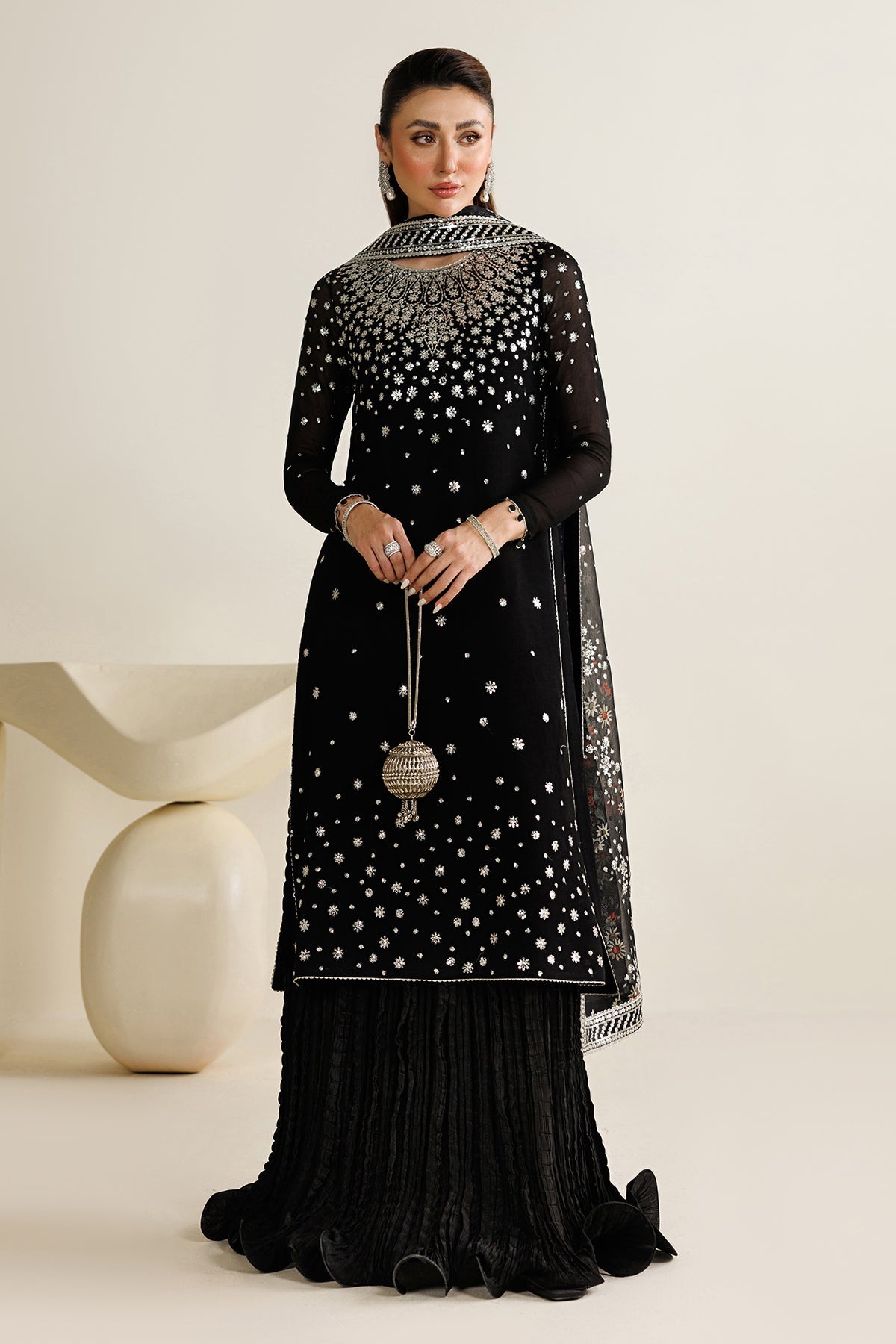 EMBROIDERED CHIFFON UC-3127