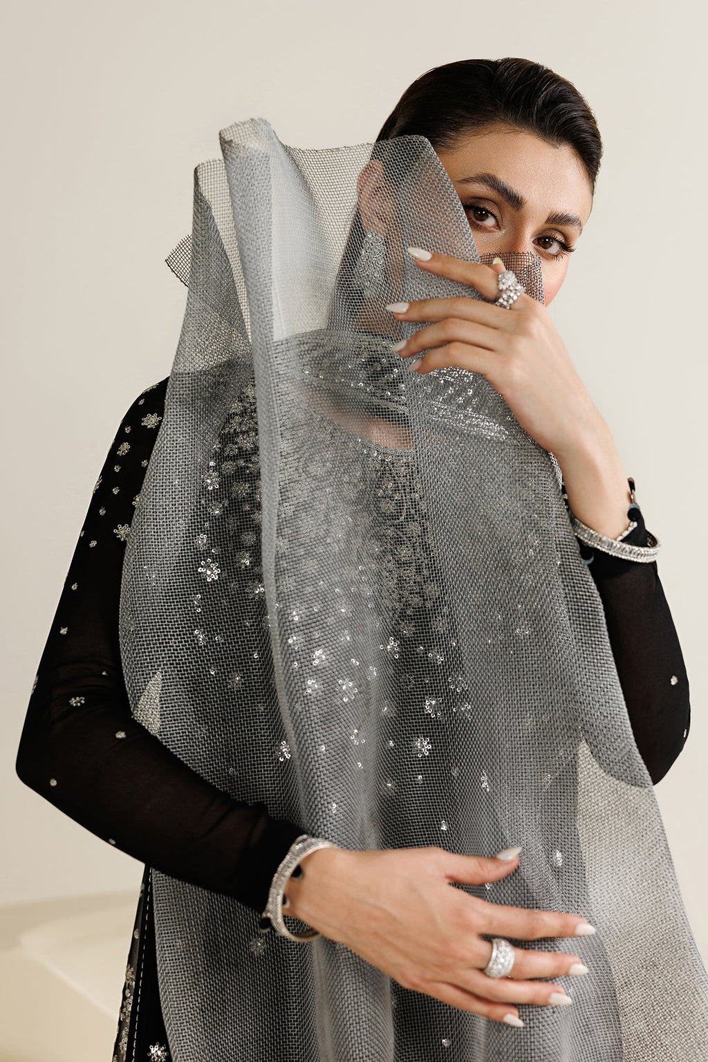 EMBROIDERED CHIFFON UC-3127