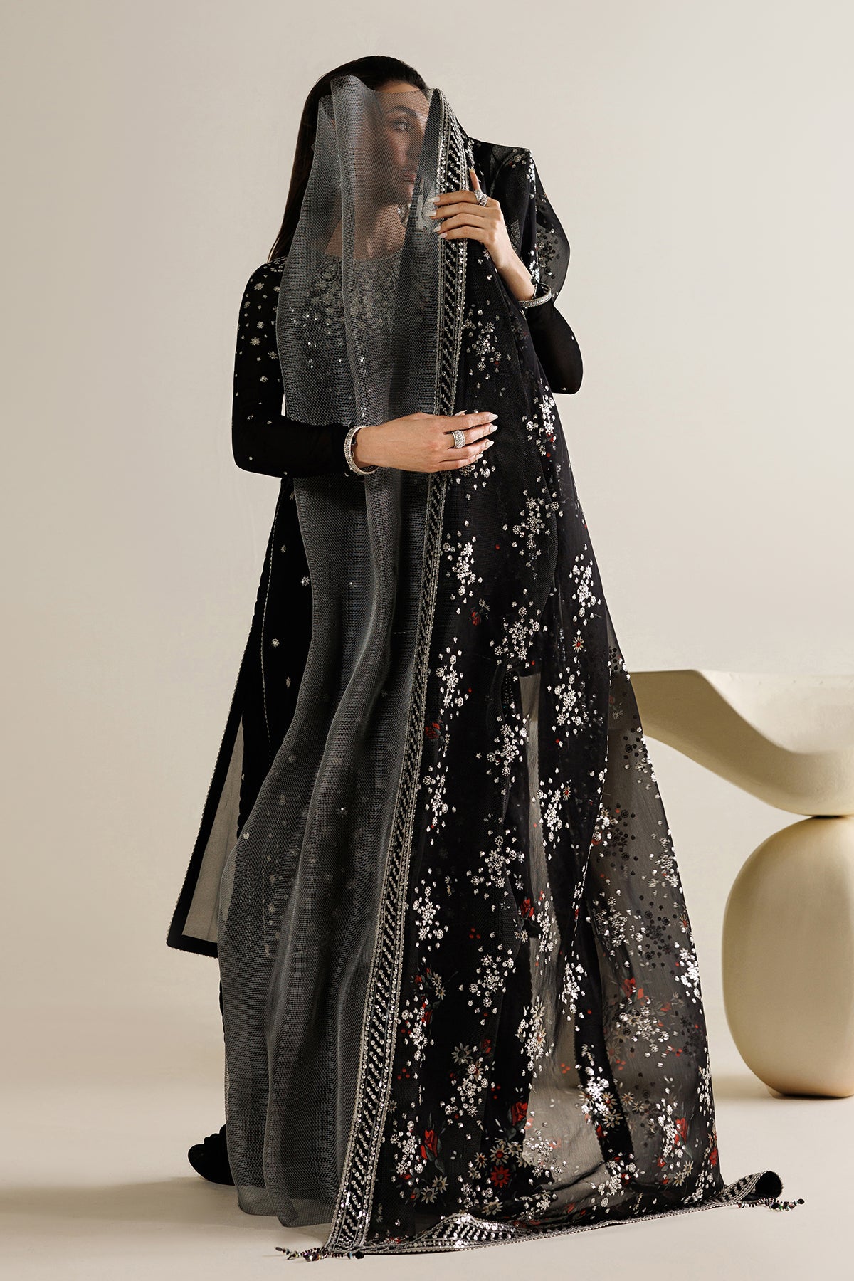 EMBROIDERED CHIFFON UC-3127