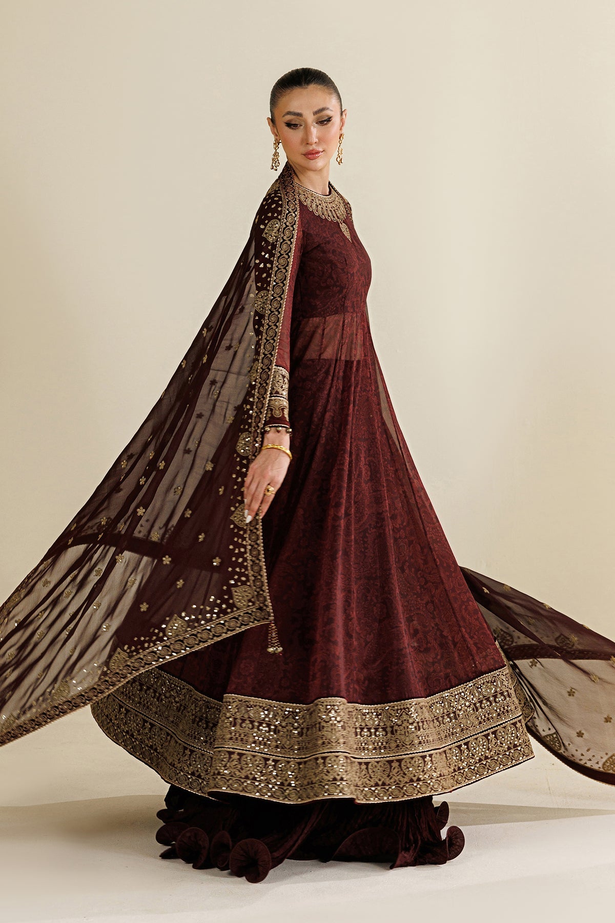 EMBROIDERED CHIFFON UC-3130