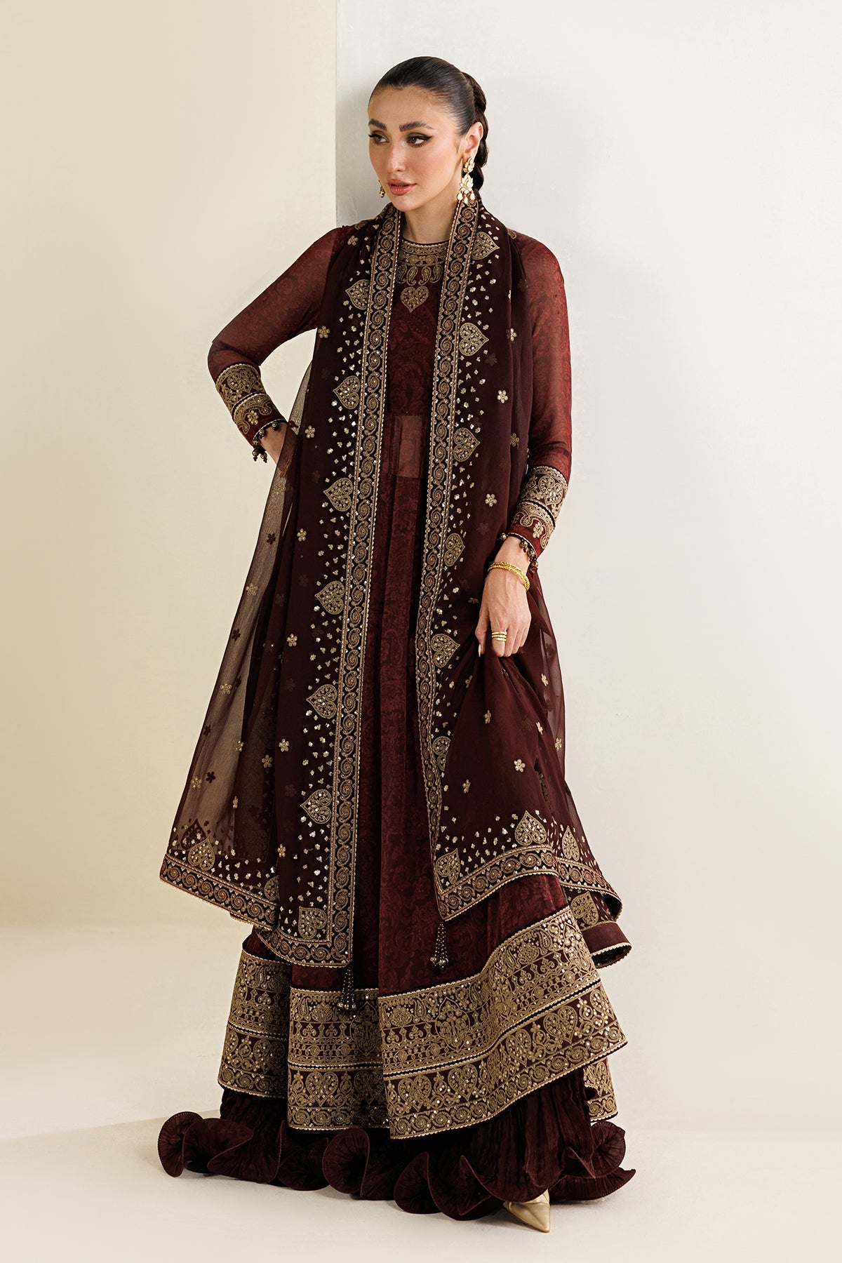 EMBROIDERED CHIFFON UC-3130