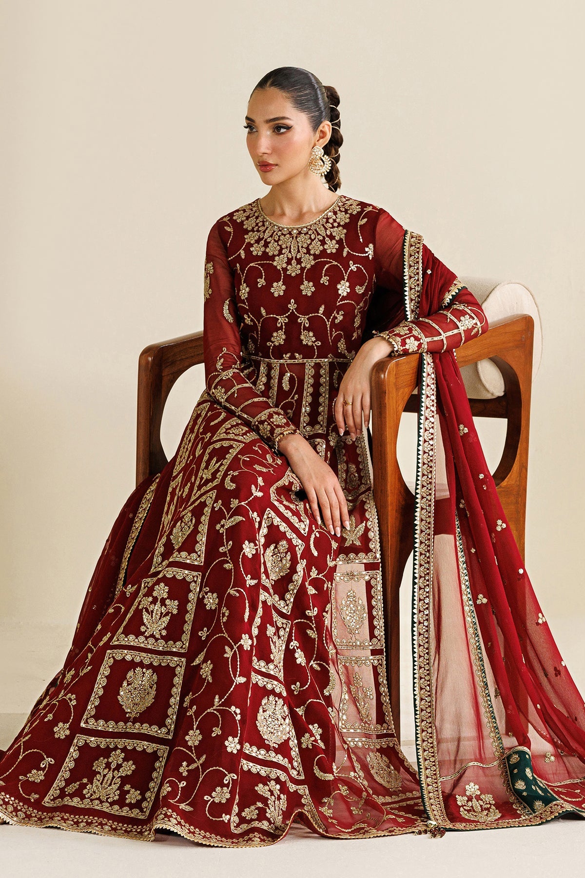 EMBROIDERED CHIFFON UC-3132