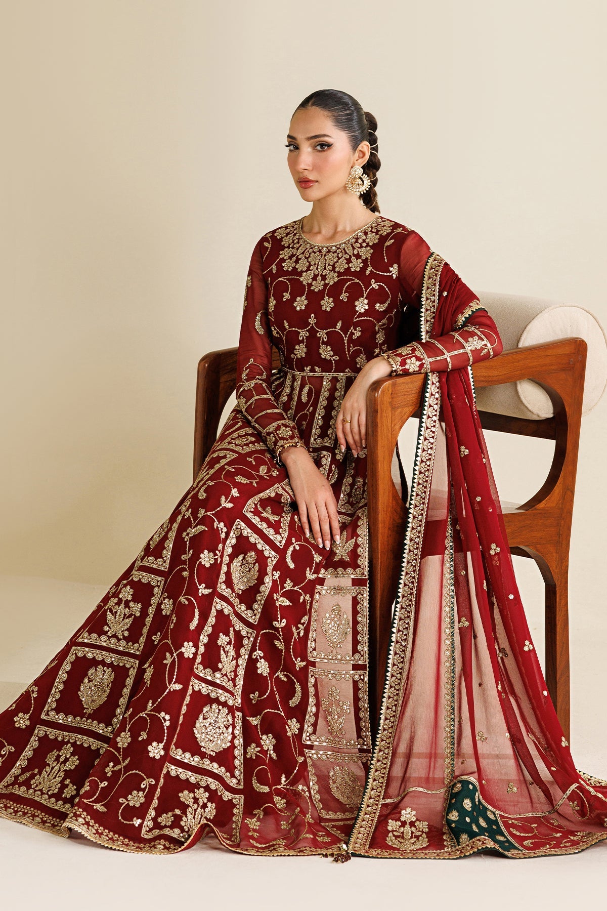 EMBROIDERED CHIFFON UC-3132