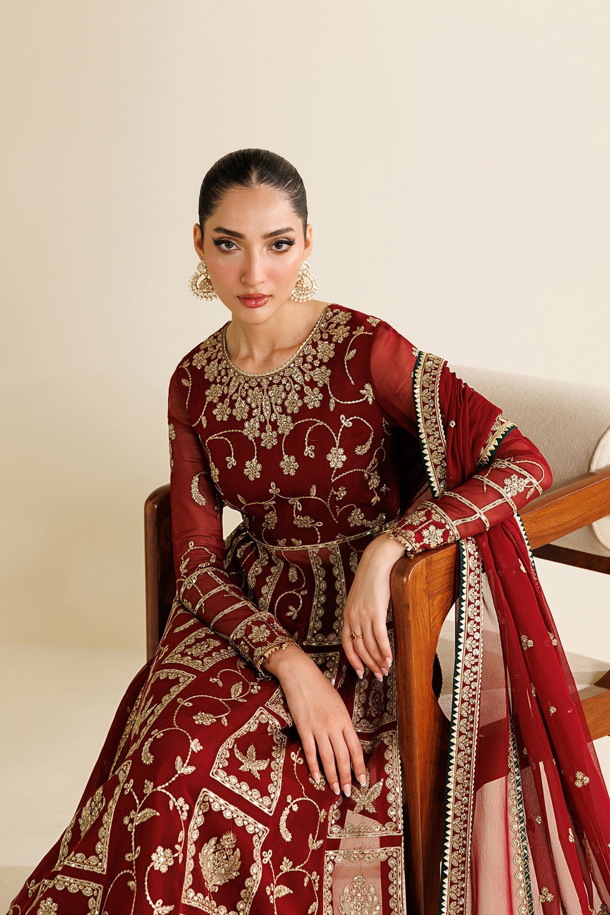 EMBROIDERED CHIFFON UC-3132