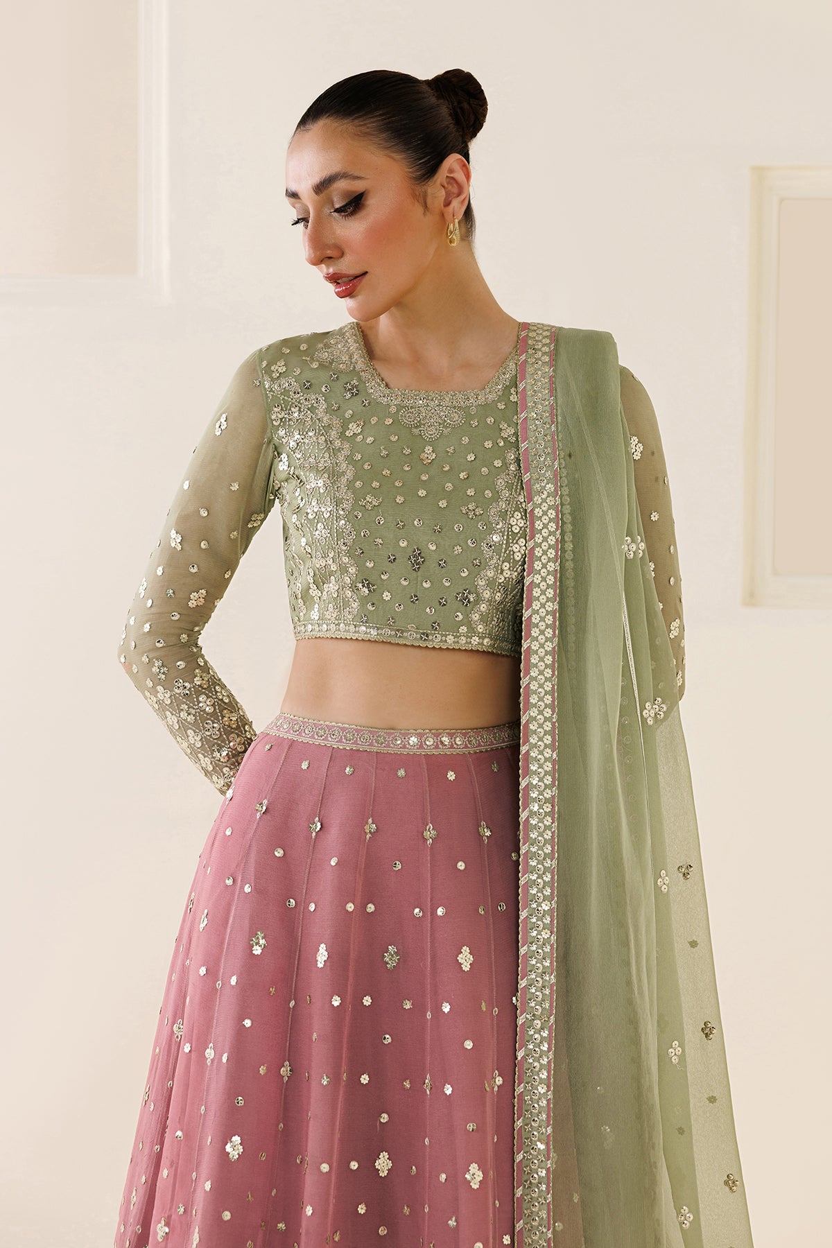 EMBROIDERED CHIFFON UC-3129
