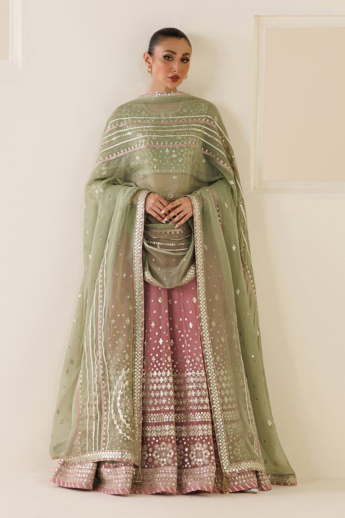EMBROIDERED CHIFFON UC-3129