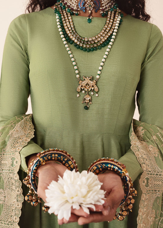 RANG-E-HAYA - OLIVIA (OLIVE GREEN)