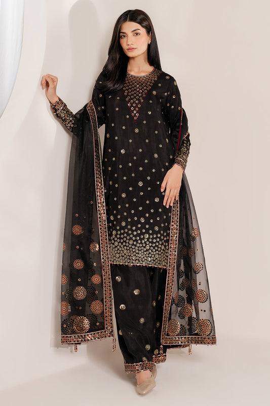 EMBROIDERED RAW SILK UR-7054