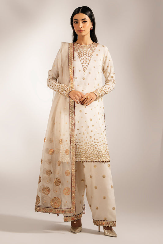 EMBROIDERED RAW SILK UR-7053