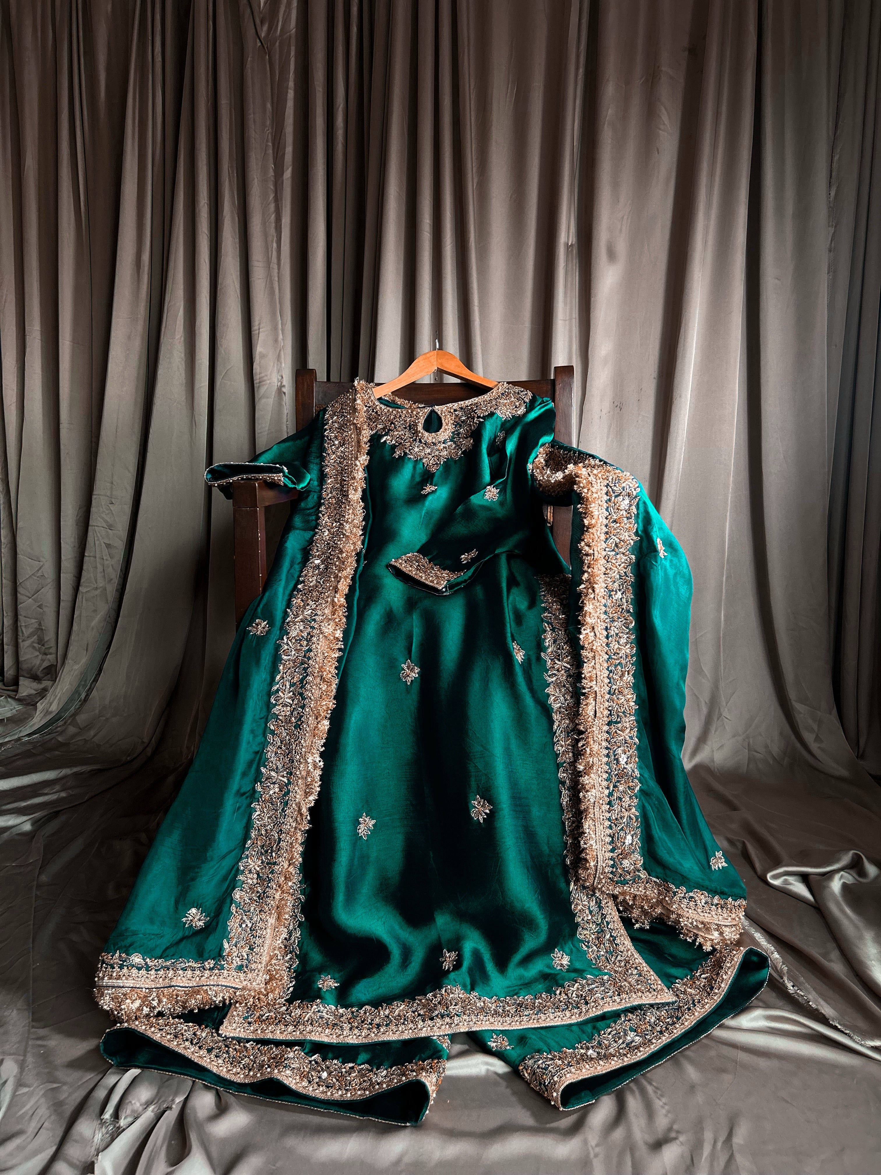 MAHJABEEN-EMERALD GREEN